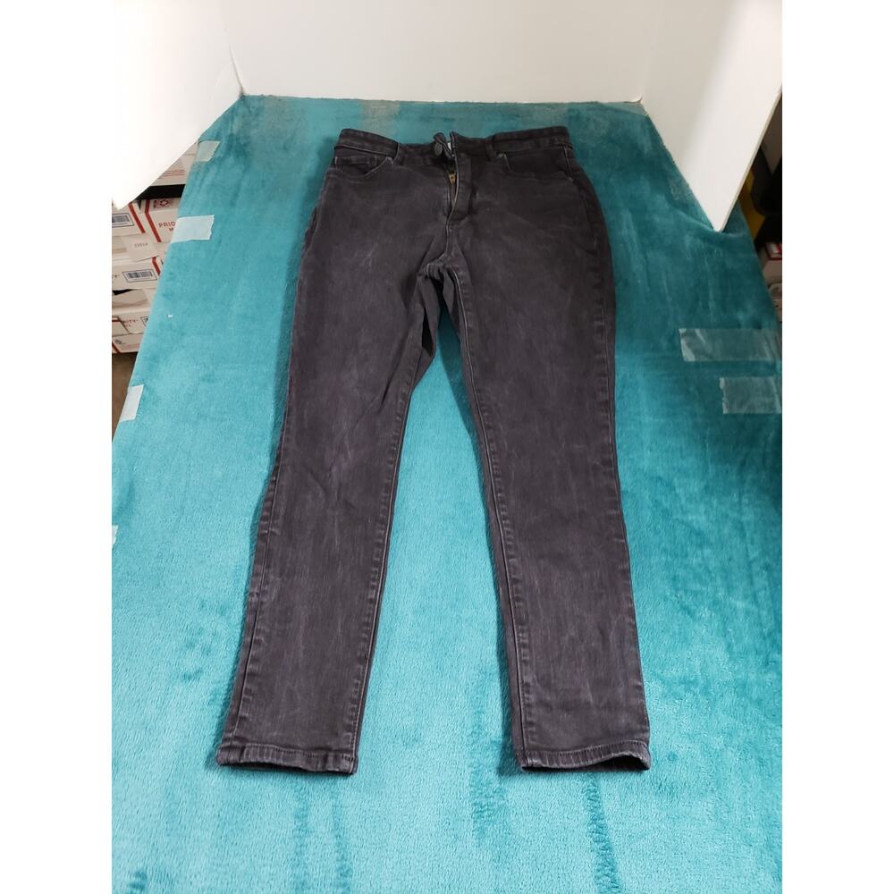 Loft Jeans Size 4 Petite Womens Black Denim Pants Mid Rise Ladies Curvy Skinny